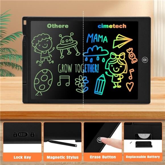 LCD Writing Tablet,12Inch Kids Toys DoodleBoard,Toddler Toys for 3 4 5 6 7 8Year - Picture 5 of 8